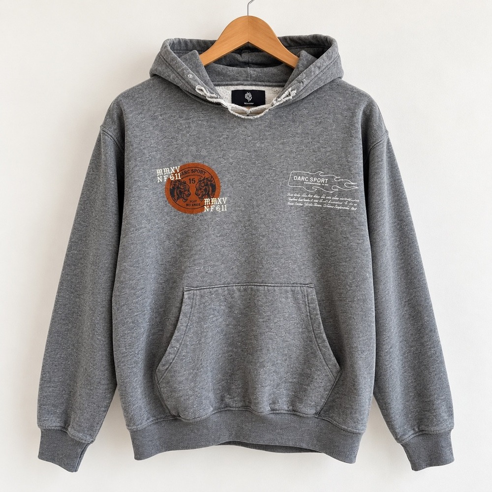 Darc Sport Wolves Bodybuilding Club Hoodie Gray Limited Edition 545/1000 Large